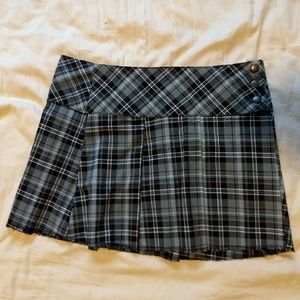 Ocean Drive Plaid Skirt Grey, Medium